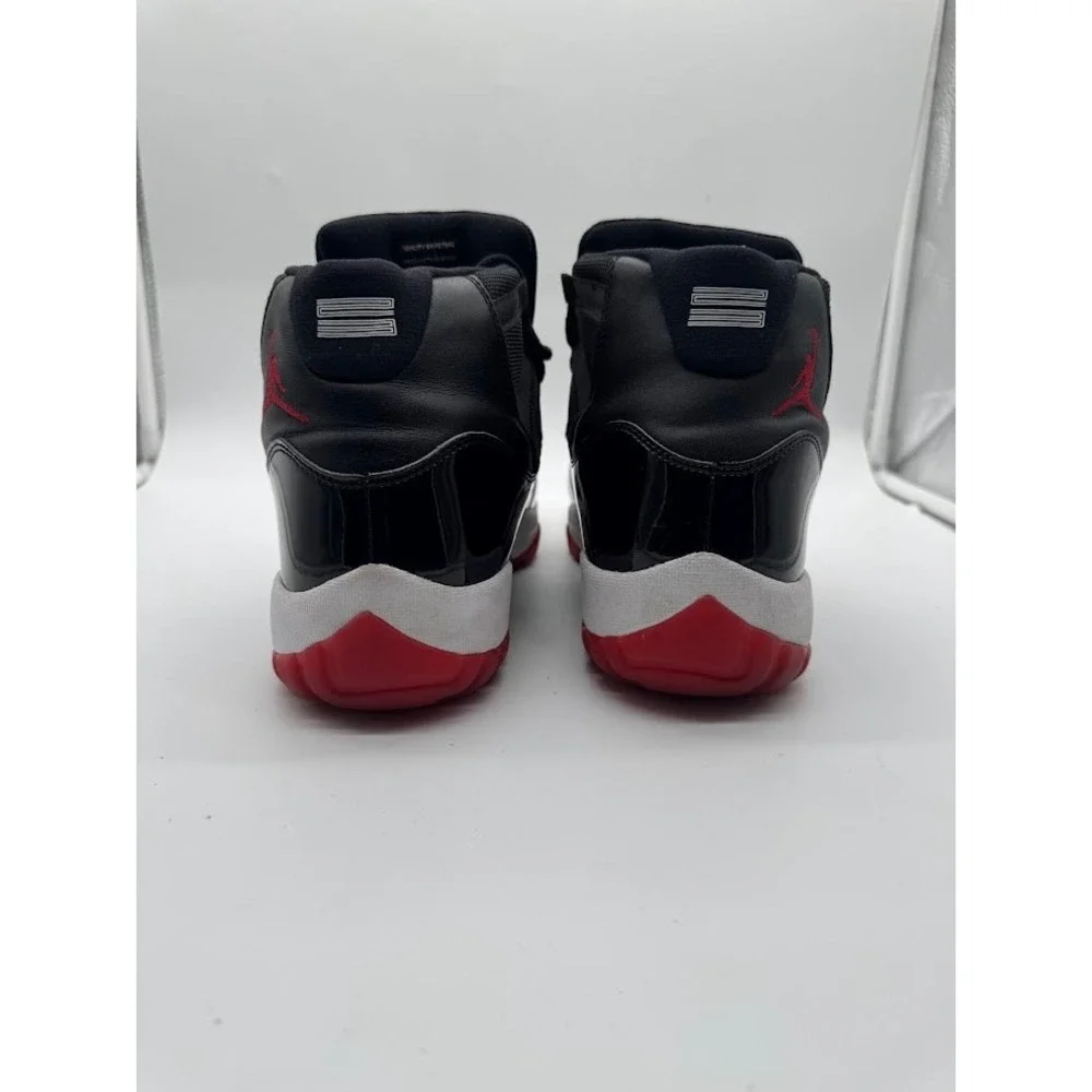 Air Jordan 11 Retro Bred Black True Red White 378037-061 Mens Size 13
